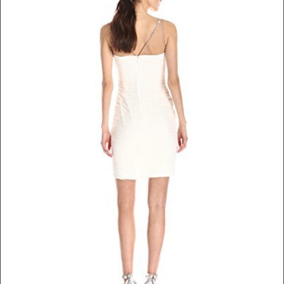Adrianna Papell Ivory Shirred Mini Dress - Size 4 - Picture 7 of 7